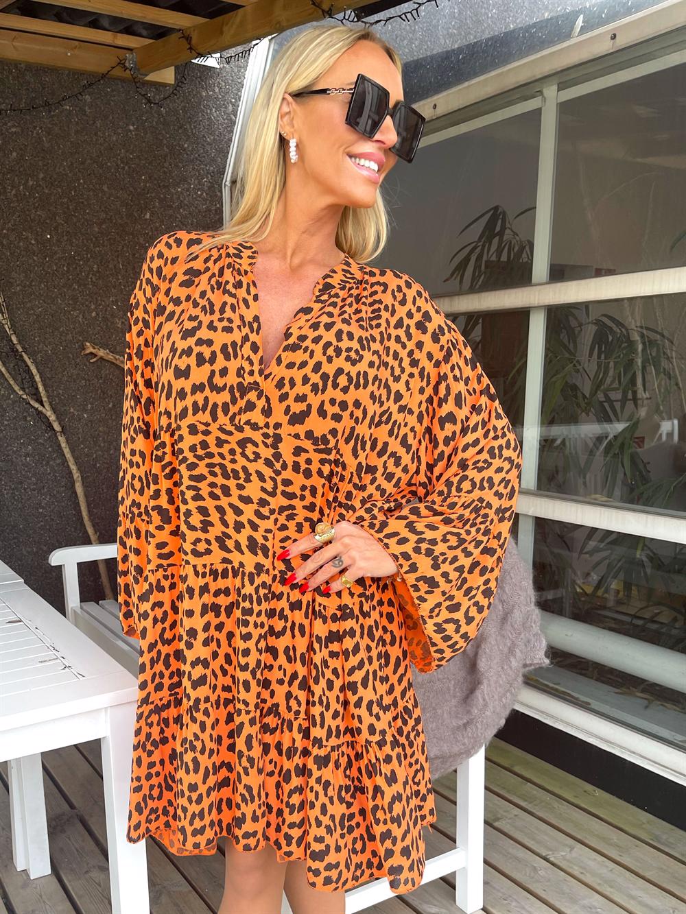 Shannon - Klänning med leopardmönster